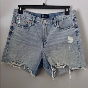 GAP - Boyfriend Distressed Denim Shorts - Light Tahoe - Size 10/30